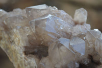 Natural Cascading Smokey Quartz Clusters x 2 From Congo - Toprock Gemstones and Minerals 