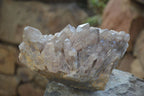 Natural Cascading Smokey Quartz Clusters x 2 From Congo - Toprock Gemstones and Minerals 