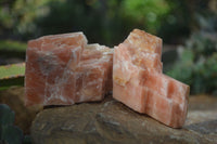 Natural New Sunset Orange Calcite Specimens  x 12 From Spitzkop, Namibia - Toprock Gemstones and Minerals 