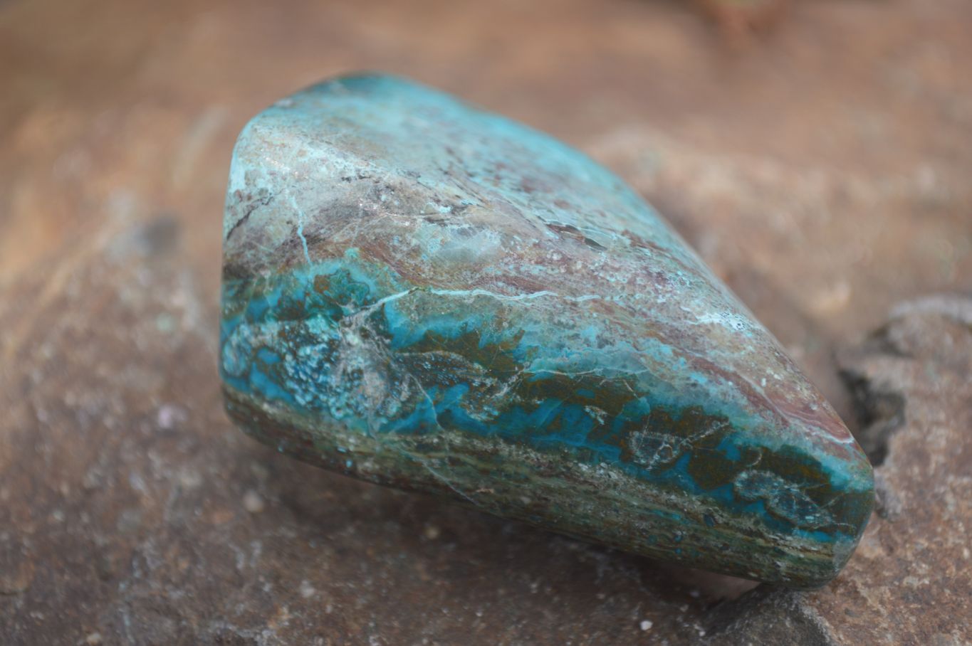 Polished Blue Shattuckite Free Forms  x 6 From Kaokoveld, Namibia - Toprock Gemstones and Minerals 