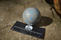 Polished Blue Spotted Spinel Quartz Spheres x 5 From Madagascar - Toprock Gemstones and Minerals 