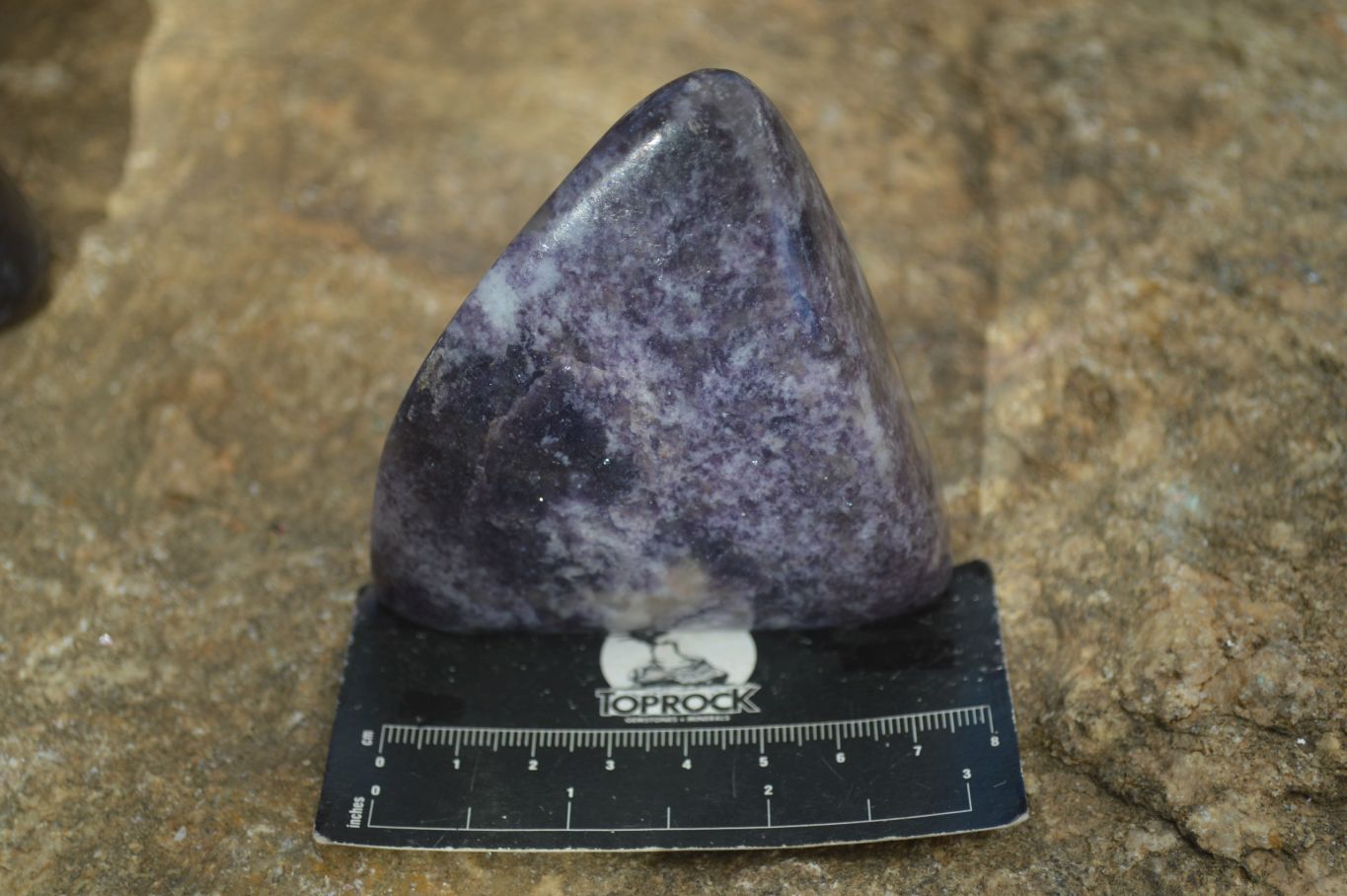 Polished Purple Lepidolite Standing Free Forms  x 4 From Madagascar - Toprock Gemstones and Minerals 