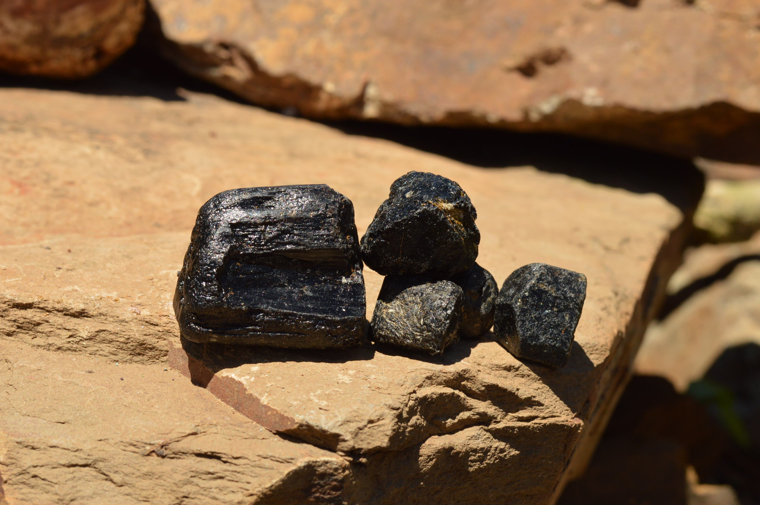 Natural Rough Schorl Black Tourmaline Crystals  x 2 Kg Lot From Zambia - TopRock