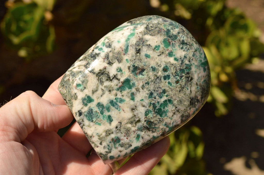 Polished Green Emeralds In Matrix Standing Free Forms  x 2 From Sandawana, Zimbabwe - TopRock