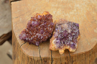 Natural Small Dark "Amethystos" Amethyst Clusters x 24 From Kwaggafontein, South Africa - TopRock