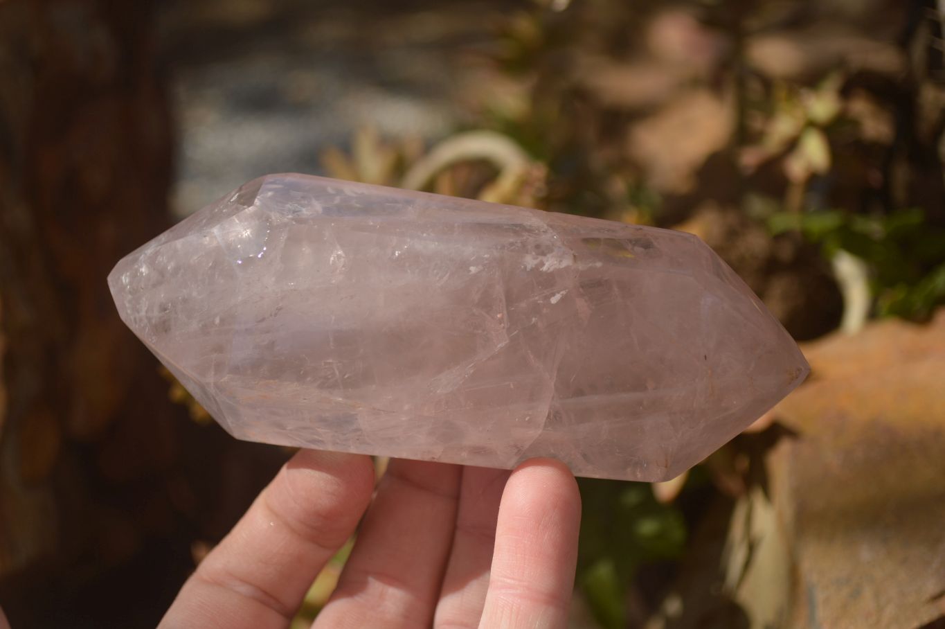 Polished Gemmy Double Terminated Rose Quartz Points x 4 From Ambatondrazaka, Madagascar - Toprock Gemstones and Minerals 