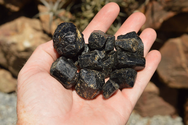 Natural Rough Schorl Black Tourmaline Crystals  x 2 Kg Lot From Zambia - TopRock