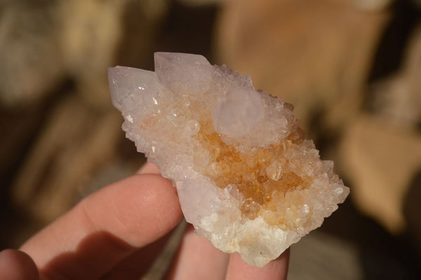 Natural Pale Lilac Spirit Quartz Clusters x 12 From Boekenhouthoek, South Africa - Toprock Gemstones and Minerals 