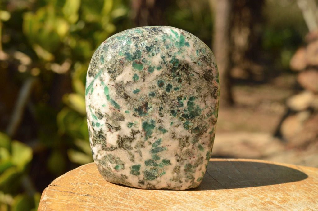 Polished Green Emeralds In Matrix Standing Free Forms  x 2 From Sandawana, Zimbabwe - TopRock