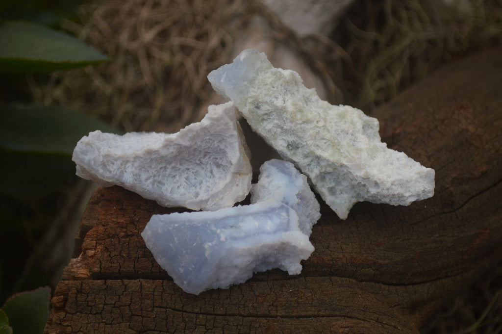 Natural Etched Blue Chalcedony Specimens  x 35 From Malawi - TopRock