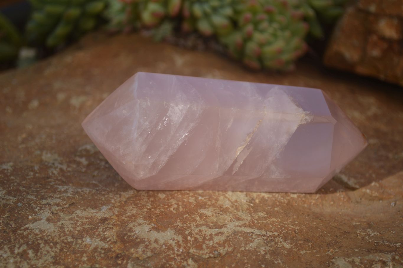 Polished Gemmy Double Terminated Rose Quartz Points x 4 From Ambatondrazaka, Madagascar - Toprock Gemstones and Minerals 