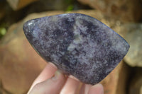 Polished Purple Lepidolite Standing Free Forms  x 4 From Madagascar - Toprock Gemstones and Minerals 