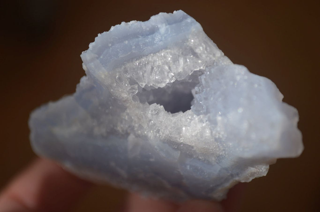 Natural Etched Blue Chalcedony Specimens  x 6 From Nsanje, Malawi - Toprock Gemstones and Minerals 