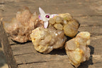 Natural Smokey Phantom Quartz Clusters x 4 From Luena, Congo - TopRock