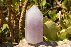 Polished Stunning Amethyst & Morion Smokey Quartz Points  x 2 From Madagascar - TopRock