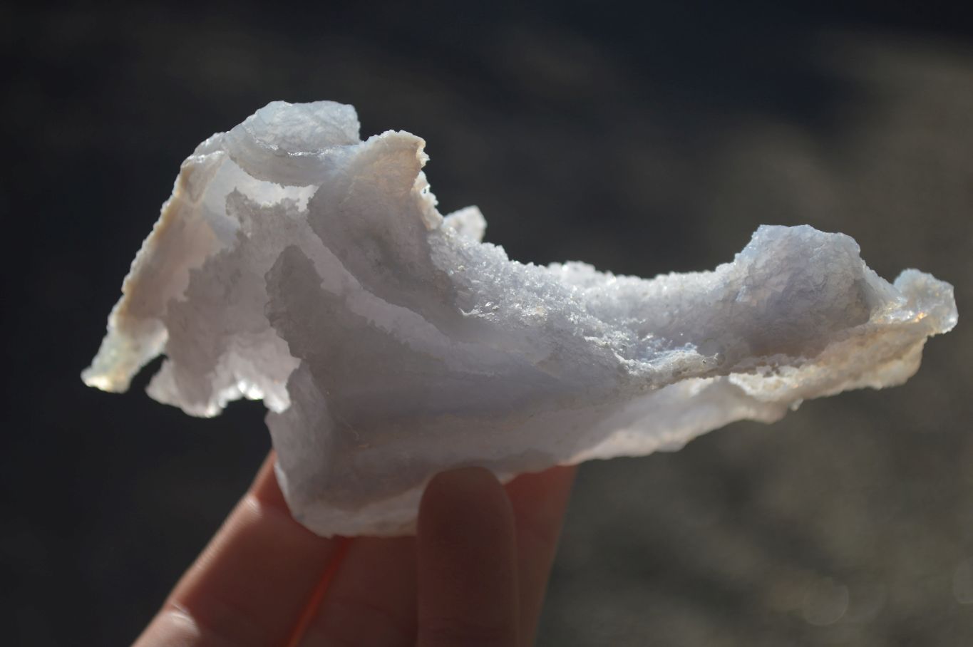 Natural Etched Blue Chalcedony Specimens  x 6 From Nsanje, Malawi - Toprock Gemstones and Minerals 