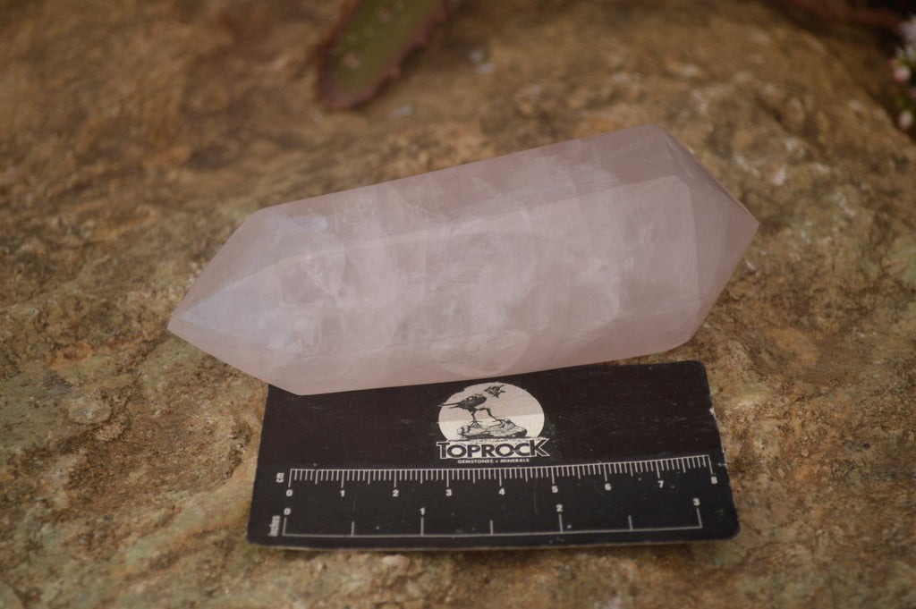 Polished Gemmy Double Terminated Rose Quartz Points x 4 From Ambatondrazaka, Madagascar - Toprock Gemstones and Minerals 