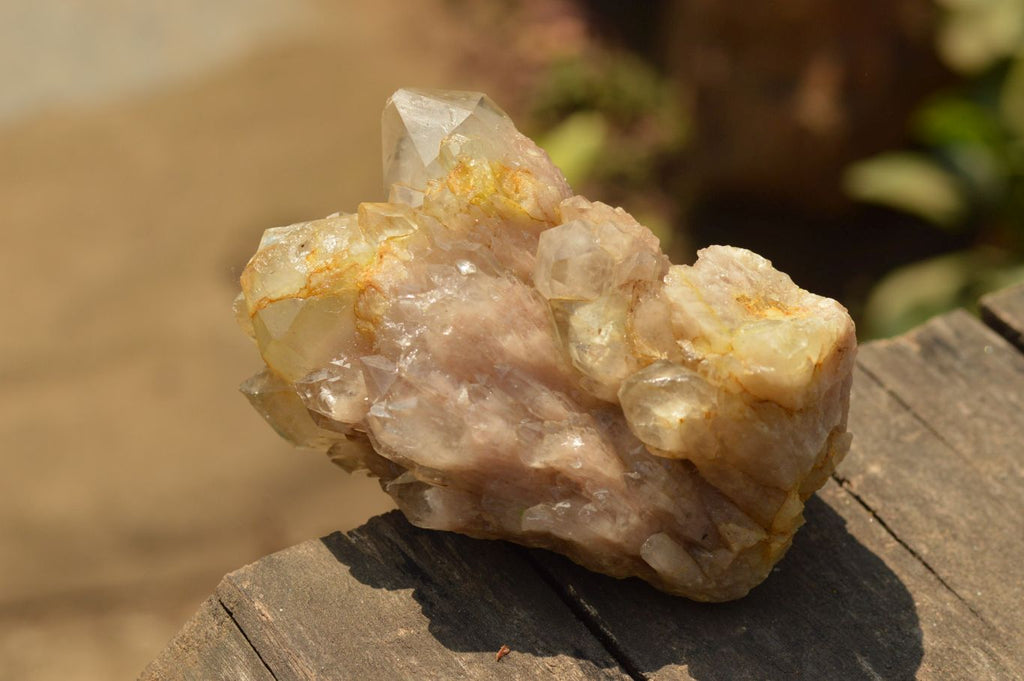 Natural Smokey Phantom Quartz Clusters x 4 From Luena, Congo - TopRock