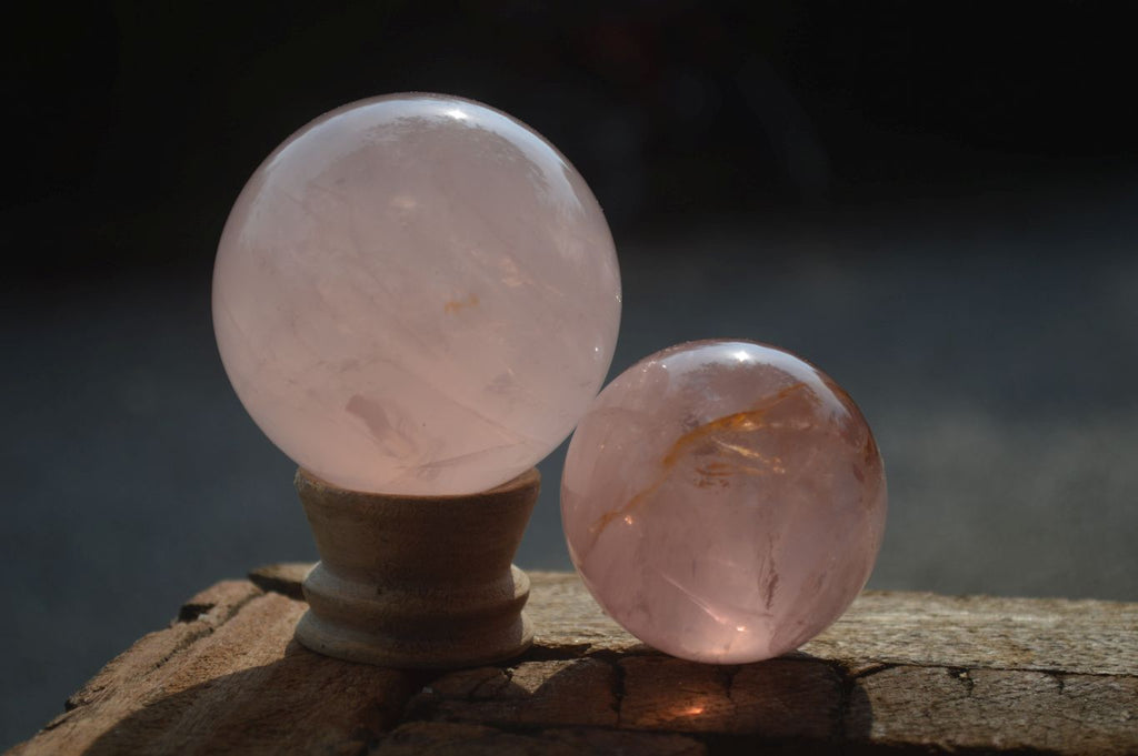 Polished Star Rose Quartz Spheres  x 6 From Ambatondrazaka, Madagascar - Toprock Gemstones and Minerals 