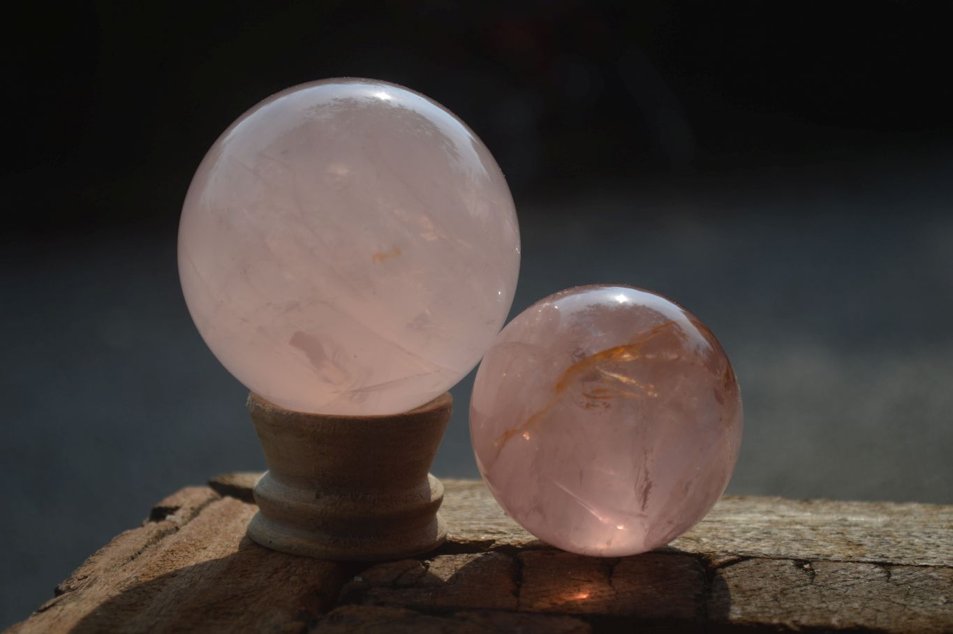 Polished Star Rose Quartz Spheres  x 6 From Ambatondrazaka, Madagascar - Toprock Gemstones and Minerals 
