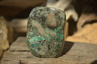 Polished Emerald Mica In Matrix Standing Free Forms x 2 From Mutoko, Zimbabwe - Toprock Gemstones and Minerals 