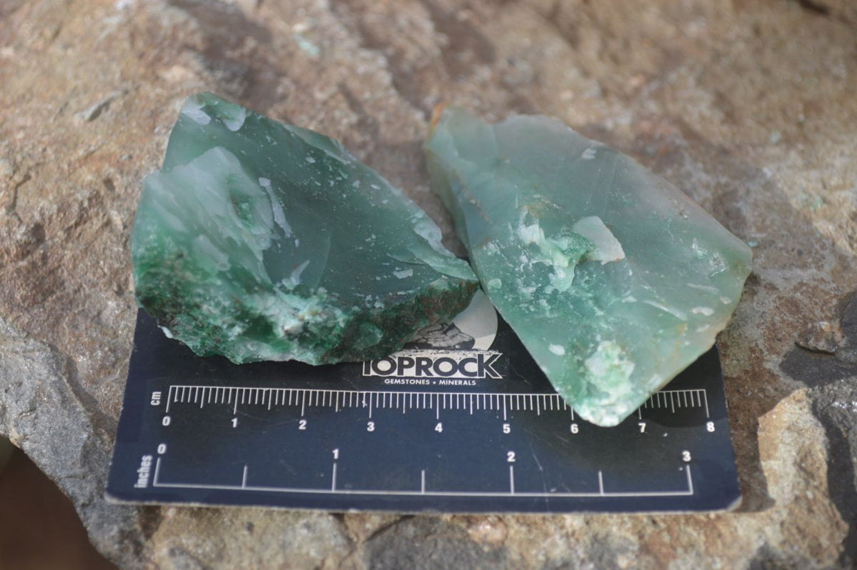 Natural Rough Jade Cobbed Specimens x 28 From Swaziland - Toprock Gemstones and Minerals 