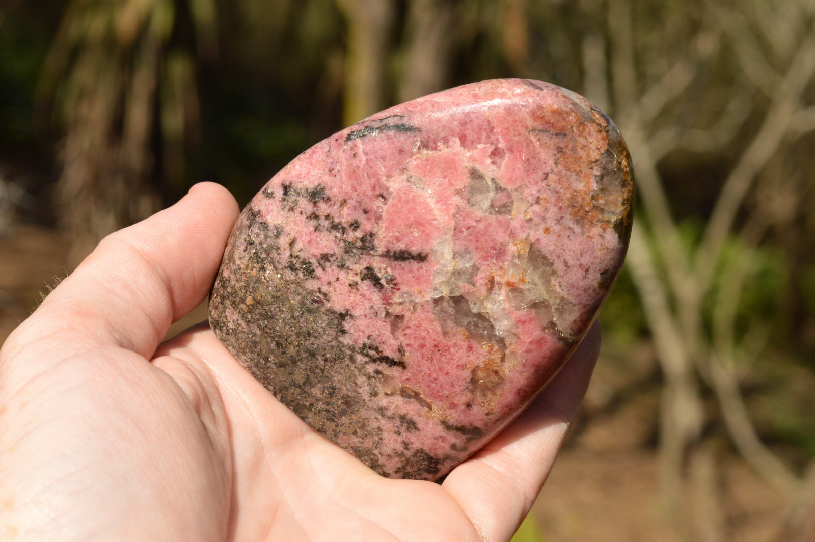 Polished Near Solid Pink Rhodonite Standing Free Forms x 6 From Ambindavato, Madagascar - TopRock