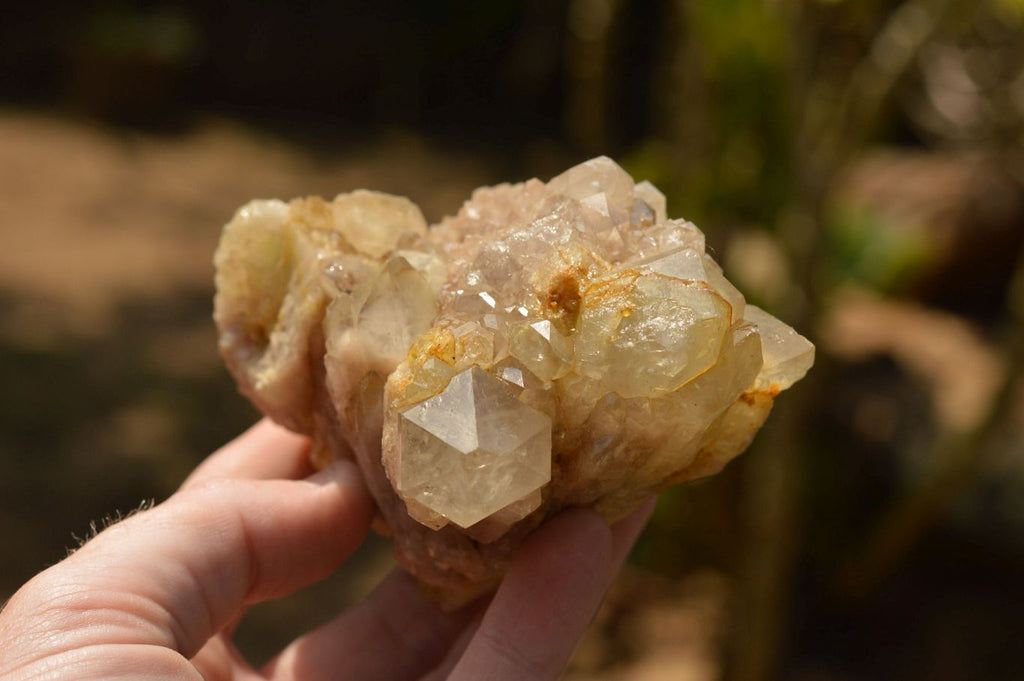 Natural Smokey Phantom Quartz Clusters x 4 From Luena, Congo - TopRock