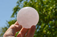 Polished Rare Blue Rose Quartz Spheres With Asterisms  x 3 From Madagascar - TopRock