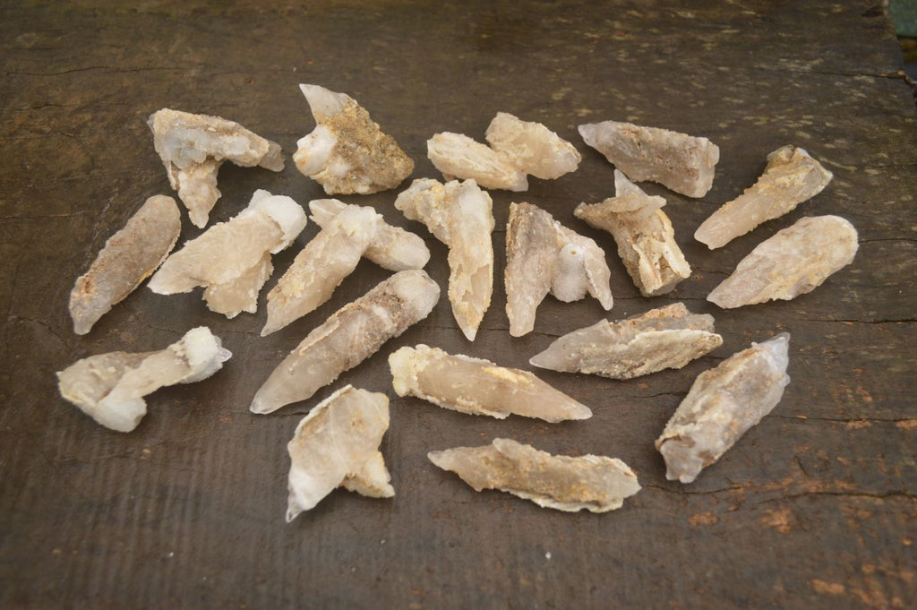 Natural Drusy Quartz Coated Calcite Crystals  x 20 From Alberts Mountain, Lesotho - Toprock Gemstones and Minerals 