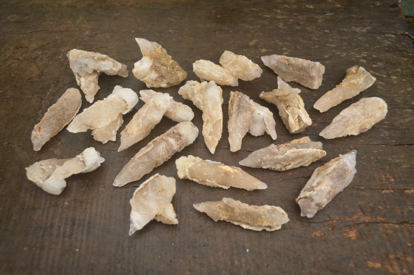 Natural Drusy Quartz Coated Calcite Crystals  x 20 From Alberts Mountain, Lesotho - Toprock Gemstones and Minerals 