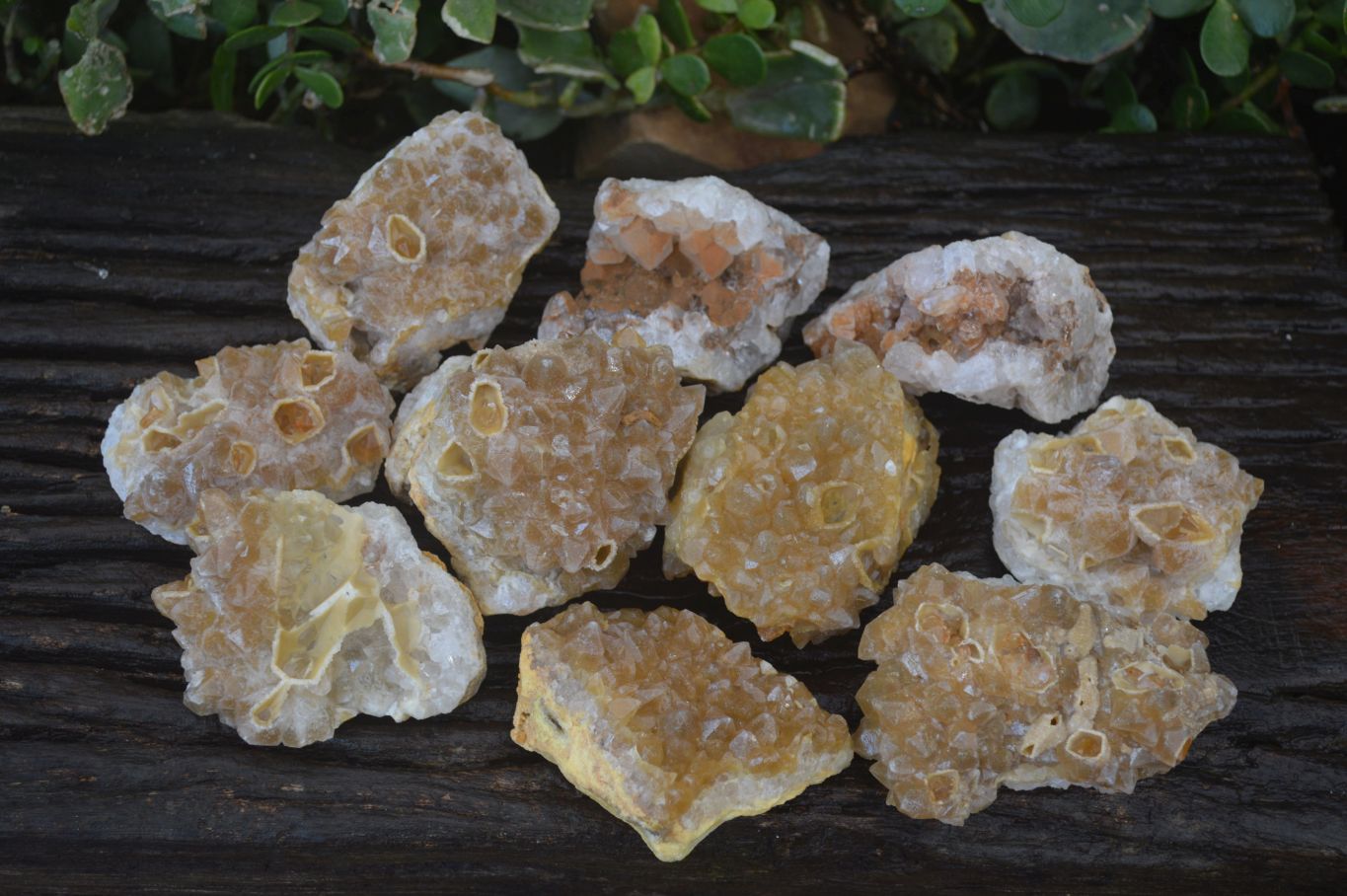 Natural Limonite Quartz Clusters x 12 From Solwezi, Zambia - Toprock Gemstones and Minerals 