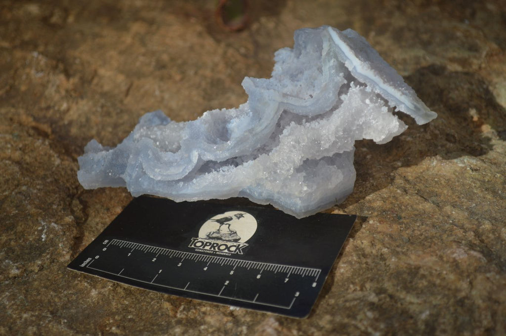 Natural Etched Blue Chalcedony Specimens  x 6 From Nsanje, Malawi - Toprock Gemstones and Minerals 