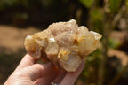 Natural Smokey Phantom Quartz Clusters x 4 From Luena, Congo - TopRock