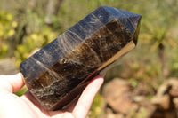 Polished Stunning Amethyst & Morion Smokey Quartz Points  x 2 From Madagascar - TopRock