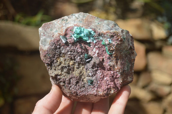 Natural Salrose With Silky Malachite Specimen x 1 From Kakanda, Congo - Toprock Gemstones and Minerals 