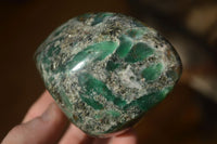 Polished Emerald Mica In Matrix Standing Free Forms x 2 From Mutoko, Zimbabwe - Toprock Gemstones and Minerals 