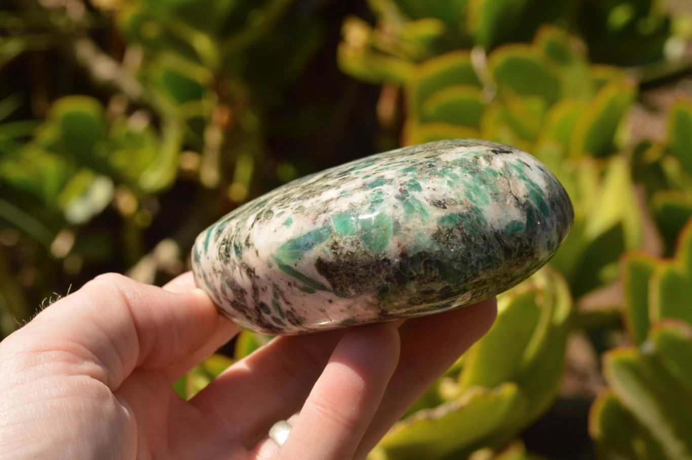 Polished Green Emeralds In Matrix Standing Free Forms  x 2 From Sandawana, Zimbabwe - TopRock