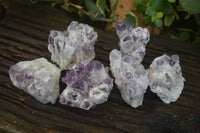 Natural Sugar Amethyst Clusters  x 6 From Solwezi, Zambia - Toprock Gemstones and Minerals 