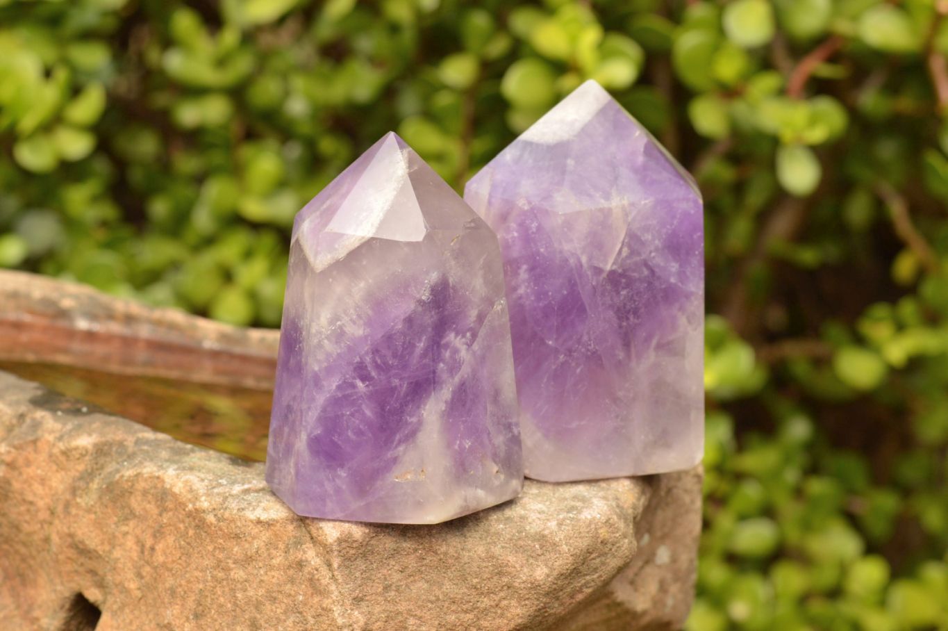Polished Trio Of Dream Amethyst Points  x 3 From Madagascar - TopRock