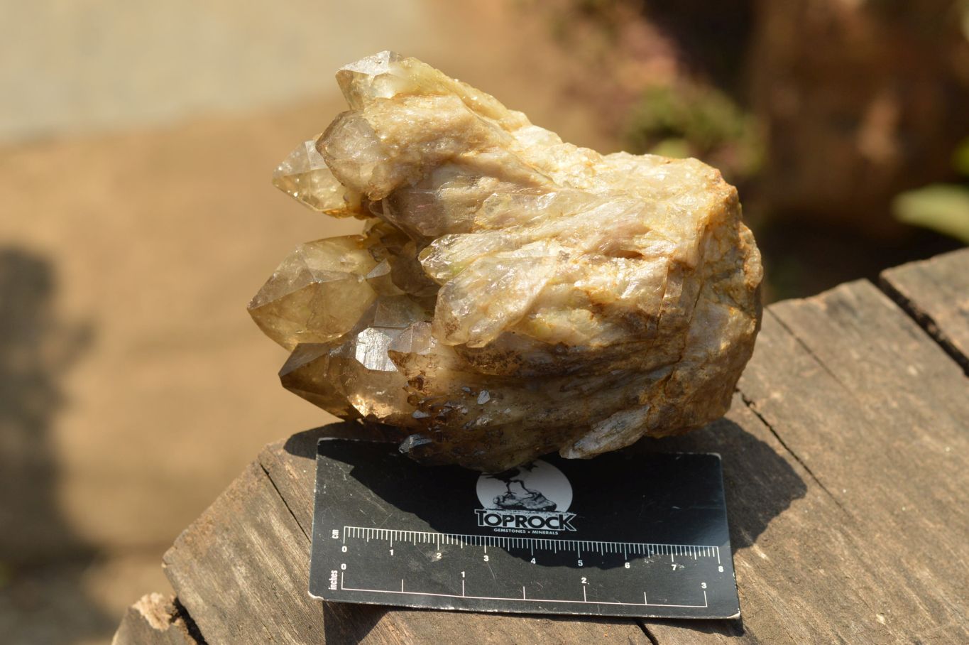 Natural Smokey Phantom Quartz Clusters x 4 From Luena, Congo - TopRock