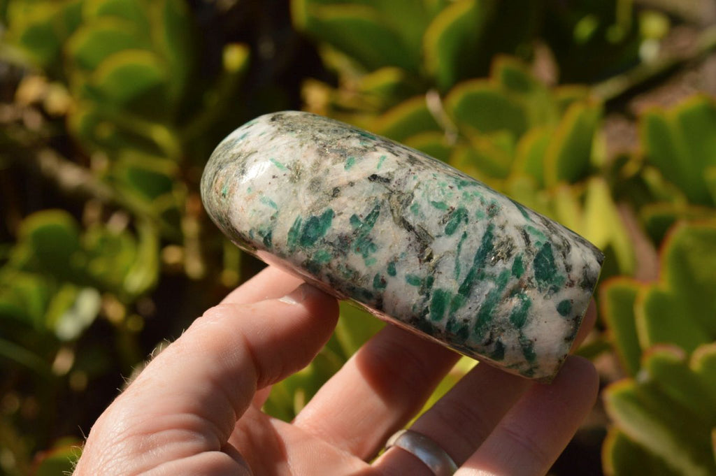 Polished Green Emeralds In Matrix Standing Free Forms  x 2 From Sandawana, Zimbabwe - TopRock