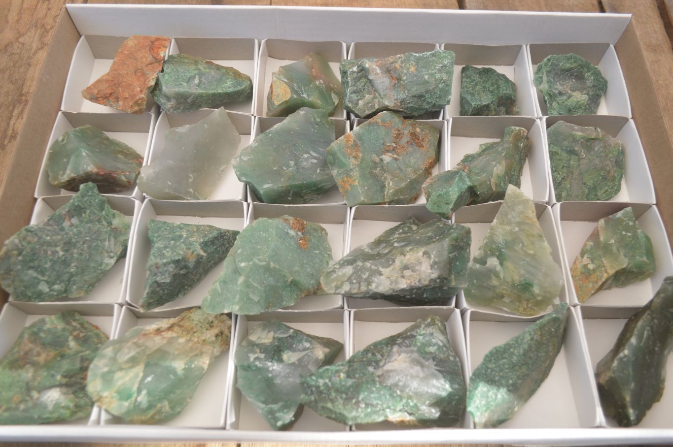 Natural Rough Jade Cobbed Specimens x 24 From Swaziland - Toprock Gemstones and Minerals 