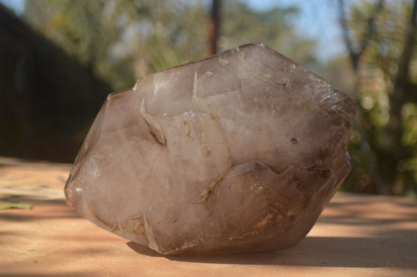 Polished Double Terminated Smokey Quartz Stepped Crystal x 1 From Madagascar - Toprock Gemstones and Minerals 
