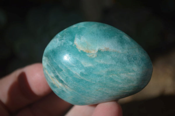 Polished Blue Amazonite Palm Stones  x 13 From Madagascar - Toprock Gemstones and Minerals 