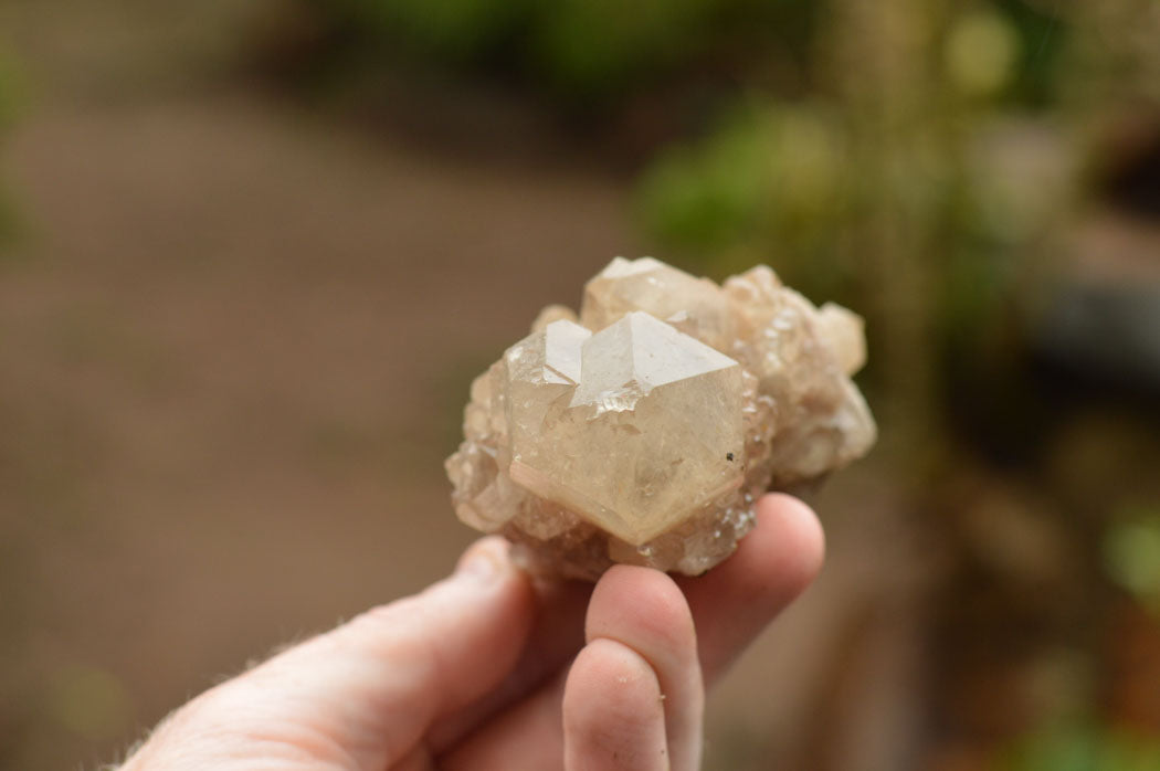 Natural Cascading White Phantom Smokey Quartz Clusters  x 4 From Luena, Congo - TopRock