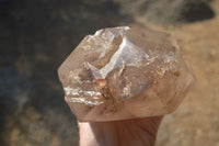 Polished Double Terminated Smokey Quartz Stepped Crystal x 1 From Madagascar - Toprock Gemstones and Minerals 