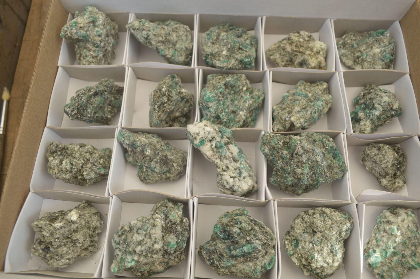 Natural Rare Emerald Mica In Matrix Cobbed Specimens x 20 From Mutoko, Zimbabwe - Toprock Gemstones and Minerals 