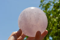 Polished Rare Blue Rose Quartz Spheres With Asterisms  x 3 From Madagascar - TopRock