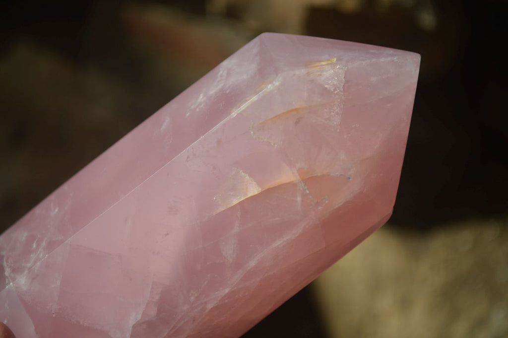Polished Gemmy Rose Quartz Points x 3 From Madagascar - Toprock Gemstones and Minerals 